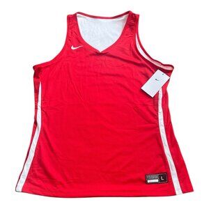 Nike Dri-FIT Reversible Practice Basketball Jersey Women's Red/White Size L NWT